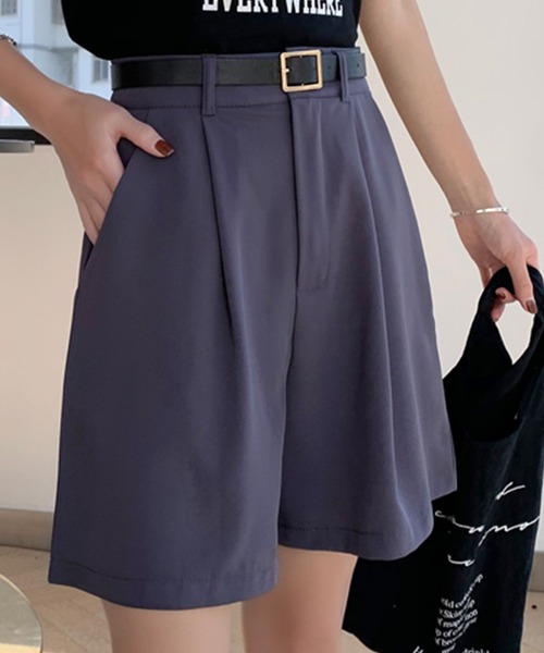 DAY CLOSET パンツ レディース フレアハーフタックパンツ