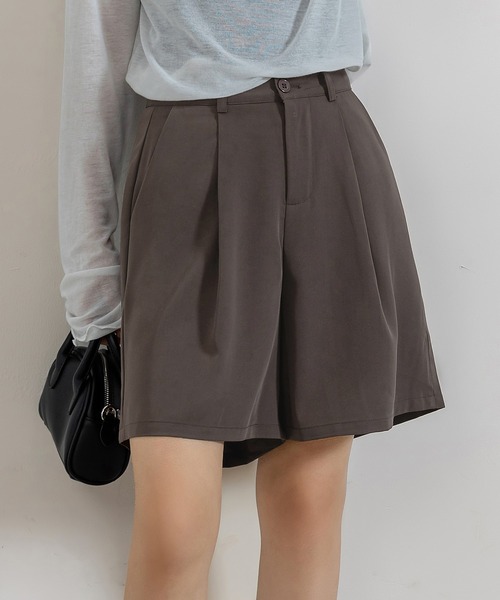 DAY CLOSET パンツ レディース フレアハーフタックパンツ