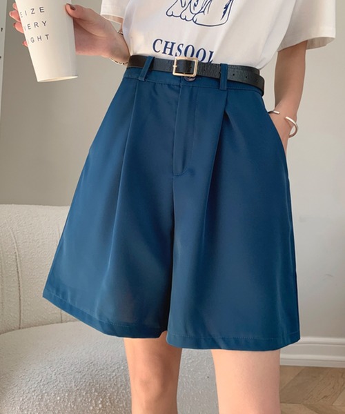 DAY CLOSET パンツ レディース フレアハーフタックパンツ