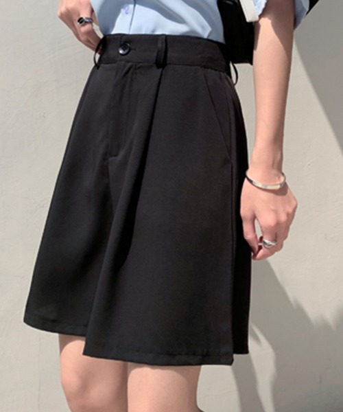 DAY CLOSET パンツ レディース フレアハーフタックパンツ