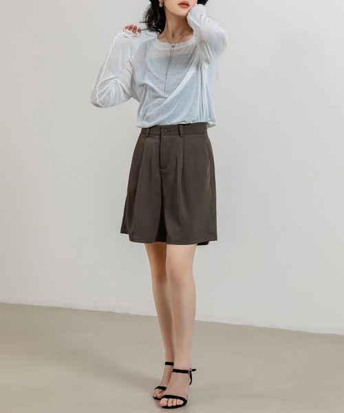 DAY CLOSET パンツ レディース フレアハーフタックパンツ : ZOZOTOWN  