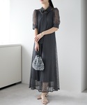 パーティードレス ドレス 「体型カバー」結婚式...の詳細画像2