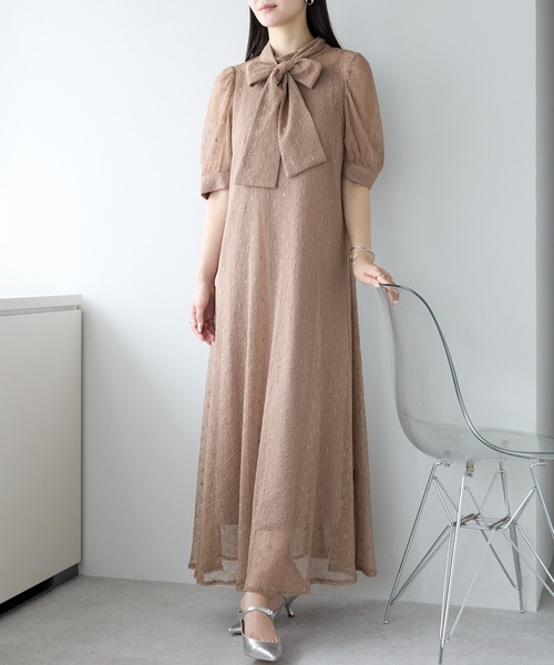 【SALE!】RED VALENTINO バッグリボンスパンコールドレスワンピ SALE!】RED VALENTINO バッグリボンスパンコールドレスワンピ