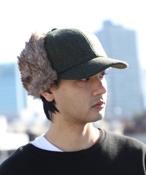 8 キャップ 帽子 イヤーファーメルトンキャップ メンズ レディース
