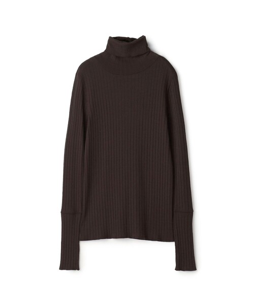 MACPHEE（マカフィー） tシャツ ウールリブ タートルネックプル