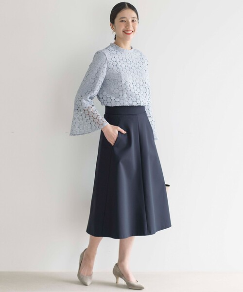 N°21のフレアスカート／新品未使用 組曲（KUMIKYOKU） スカート 「洗える・シワになりにくい」GEMINI