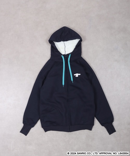 シナモロールパーカー2XL sanrio（サンリオ） パーカー Sanrio characters ロング丈 裏ボア