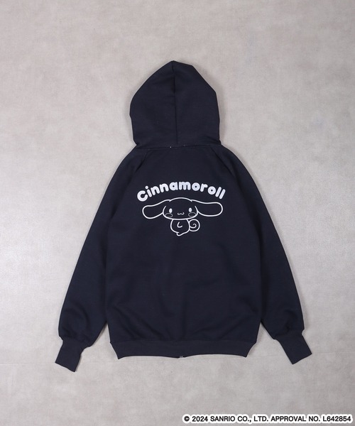 sanrio パーカー Sanrio characters ロング丈 裏ボア シナモロール  