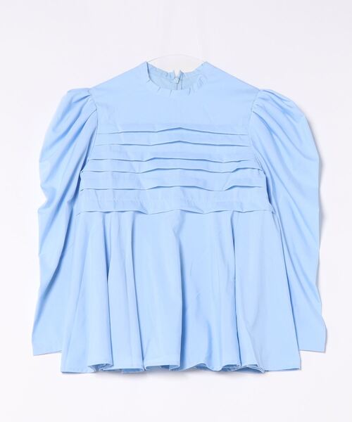 ブラウス シャツ Eブロードペプラムタックフレアブラウス レディース STYLEBLOCK ブラウス シャツ Eブロードペプラムタックフレア