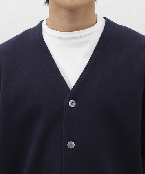 yonetomi 米富 コットン カーディガン Mサイズ ブラック 日本製 Yonetomi NEW BASIC カーディガン 米富繊維 / WAVE COTTON KNIT