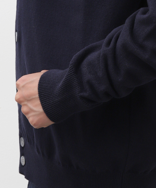 yonetomi 米富 コットン カーディガン Mサイズ ブラック 日本製 Yonetomi NEW BASIC カーディガン 米富繊維 / WAVE COTTON KNIT
