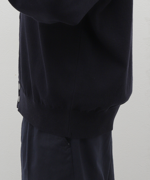 yonetomi 米富 コットン カーディガン Mサイズ ブラック 日本製 Yonetomi NEW BASIC カーディガン 米富繊維 / WAVE COTTON KNIT