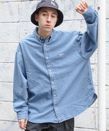 シャツ 「THE FOX」ワンポイントワッペン/デニムルーズシャツ メンズ｜ZOZOTOWN Yahoo!店