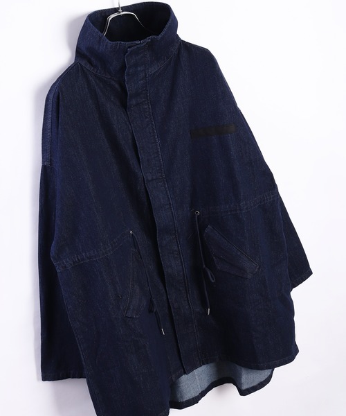 DIESEL 異素材切り替え　高機能 オーバーサイズ モッズコート ネイビー WESTSEA モッズコート コート オーバーサイズ デニムモッズ