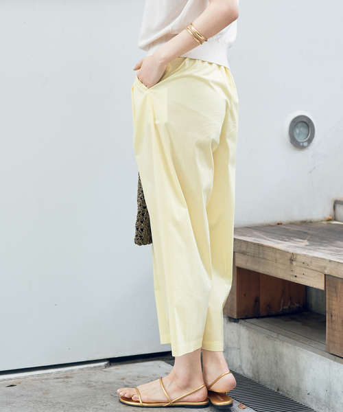 完売品　LȲFT　リフト　Beige　ストレッチ　ロングパンツ　15180円 Rouge vif パンツ 「ロングセラー」イージー ワイドパンツ