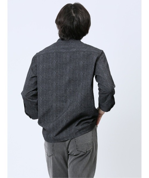 renoma HOMME シャツ 「軽量 サッカー」レノマ オム ヘリンボン