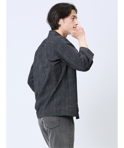 renoma HOMME シャツ 「軽量 サッカー」レノマ オム ヘリンボン