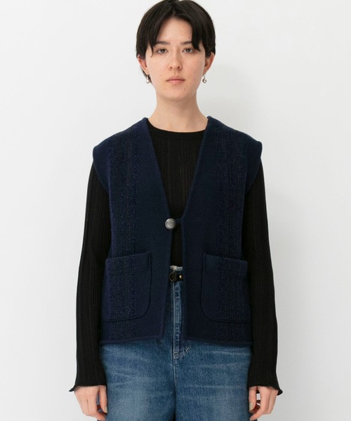 Johnbull（ジョンブル） ベスト ジレ コンチョボタンベスト レディース