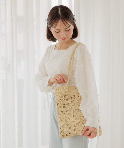 フラワー　epocaカゴバック　トートバック flower（ファッション） かごバッグ カゴバッグ フラワー