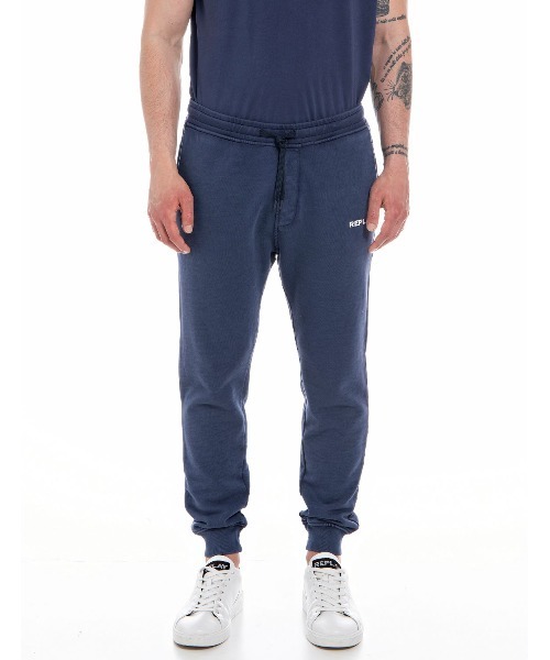 REPLAY スウェットパンツ ジャージ GARMENT DYED ORGANIC COTTON