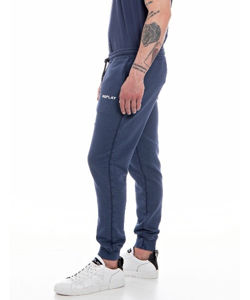 REPLAY スウェットパンツ ジャージ GARMENT DYED ORGANIC COTTON
