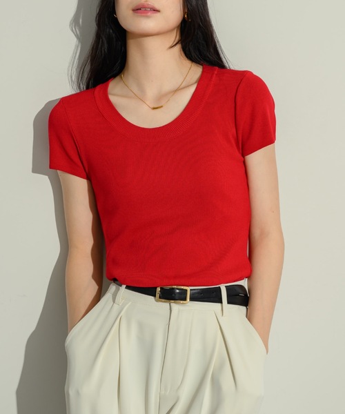 NEUNA tシャツ サマーニットクルーネックT レディース