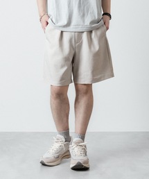 スラックス PE/CO/LI ツイル 1タックショーツ / PE/CO/LI TWILL 1TUCK SHORTS メンズ｜ZOZOTOWN Yahoo!店
