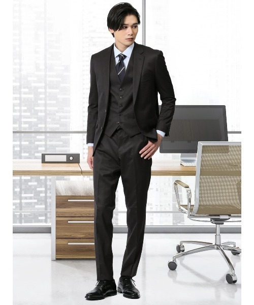 TAKA-Q（タカキュー） セットアップ 「光沢 ウール混 ストレッチ