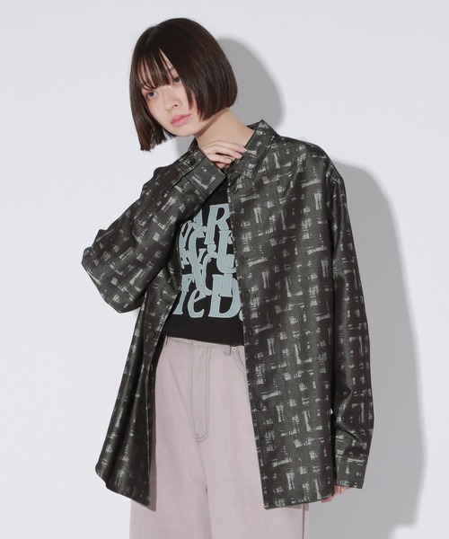 ブラウス シャツ 「UNISEX」アートジャガードシャツ レディース メンズ