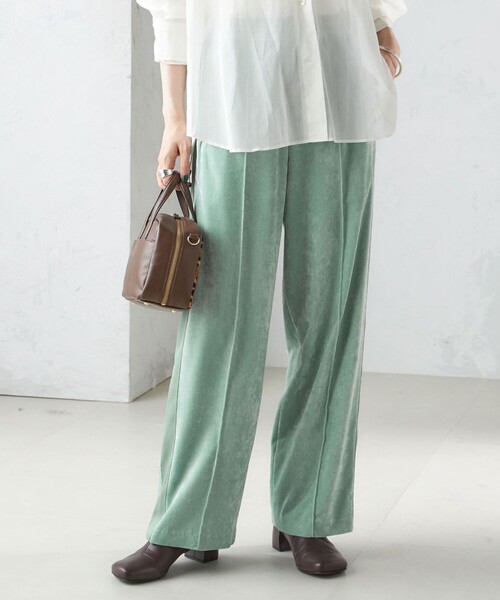 SHIPS（シップス） パンツ 「手洗い可能」ベッチン ライン ストレート