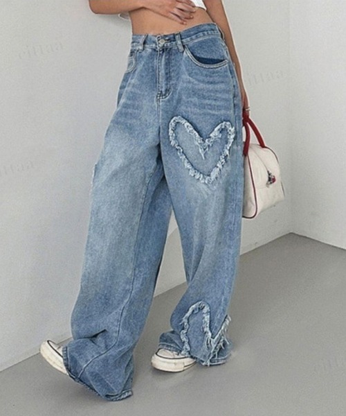 Dalfwin ジーンズ デニム デニムパンツ 韓国ファッション Y3K Y2K  