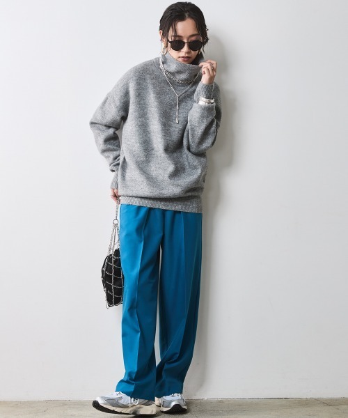 CHIC STYLE スラックス パンツ カラーストレートパンツ 「大きい