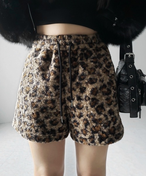 me+em select（ミームセレクト） パンツ 「 2color 」レオパードボア