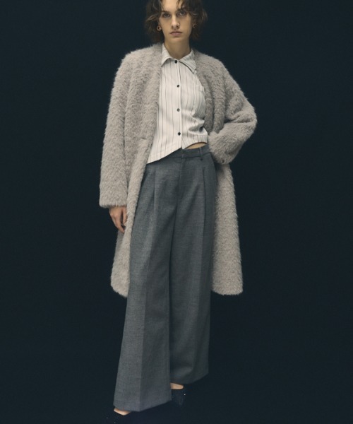 ク*♪様 Phenix製Lily Pants Sサイズ グレー Muel Chic（ミュエルシック） スラックス パンツ Lily embroidery
