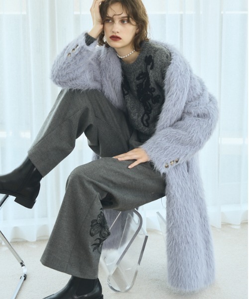 Muel Chic（ミュエルシック） スラックス パンツ Lily embroidery