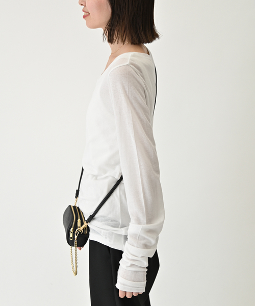 SLOBE IENA tシャツ シアーロングインナー レディース