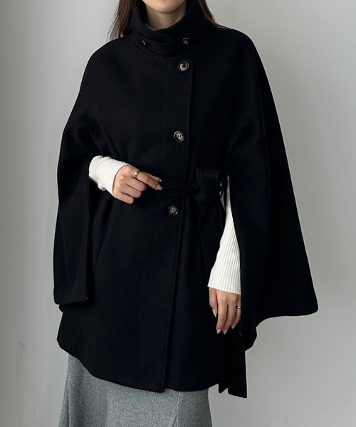 「Louere」 ステンカラーコート SMALL ダークグレー レディース_画像4