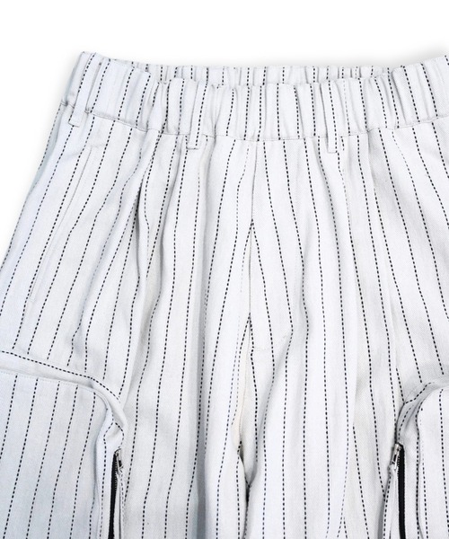パンツ DOBBYSTRIPE HERRINGBONE WIDE CARGOPANTS my beautiful landlet - DOBBYSTRIPE / HERRINGBONE WIDE CARGO