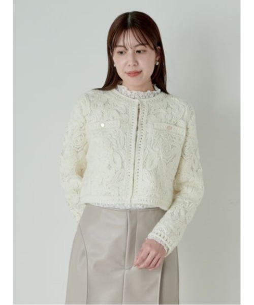 SNIDEL（スナイデル） ノーカラージャケット FREE ピンク レディース