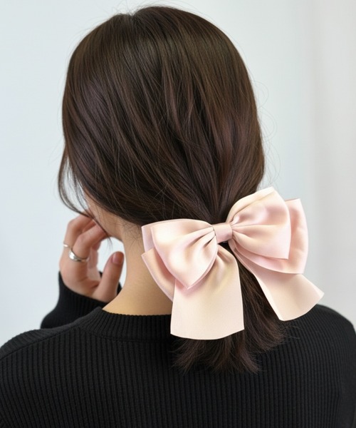 Heartdance（ハートダンス） ヘアクリップ サテンビッグリボンフック