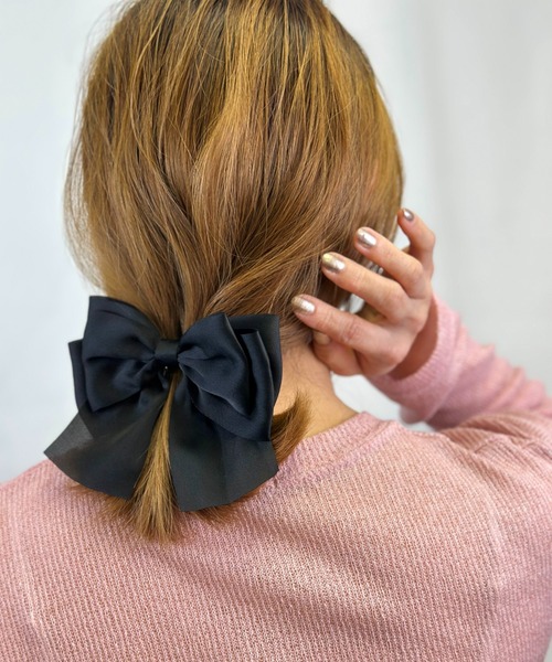 Heartdance（ハートダンス） ヘアクリップ サテンビッグリボンフック