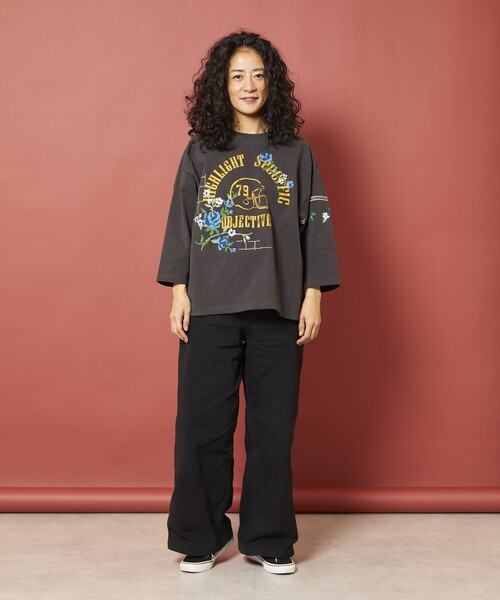 Freada tシャツ Freada/フリーダ クロスステッチフットボールT