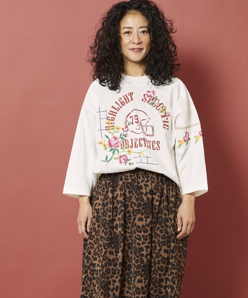 Freada tシャツ Freada/フリーダ クロスステッチフットボールT
