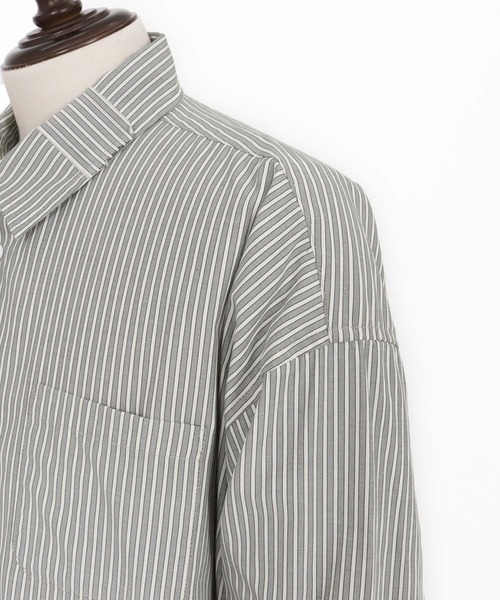 ブラウス シャツ 「ADAMPATEK/アダムパテック」striped anarchy shirt/ストライプアナーキーシャツAP2515008 レデ ADAMPATEK/striped anarchy shirt/ストライプアナーキーシャツ