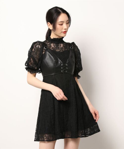 EATME 「EATME」 半袖ワンピース SMALL ブラック レディース