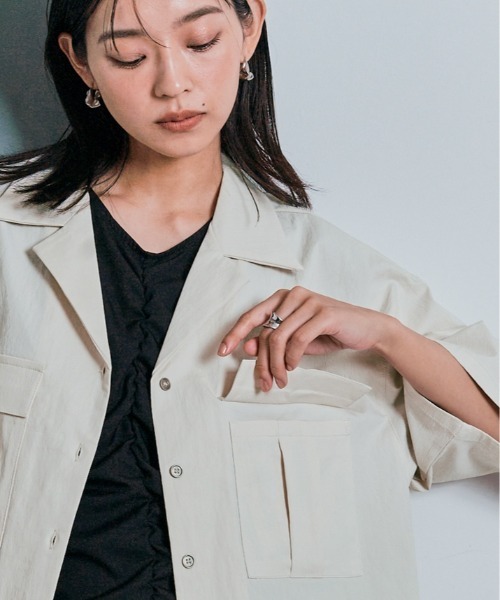 ジャケット ショート フリンジ ボタン カジュアル 春秋 S/M/L classicalelf（クラシカルエルフ）の「レトロムード漂う♪ダブル