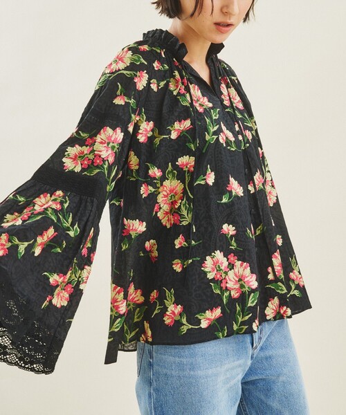 「GRACE CONTINENTAL」 長袖ブラウス 36 ブラック レディース GRACE CONTINENTAL 「GRACE CONTINENTAL」 長袖ブラウス 36