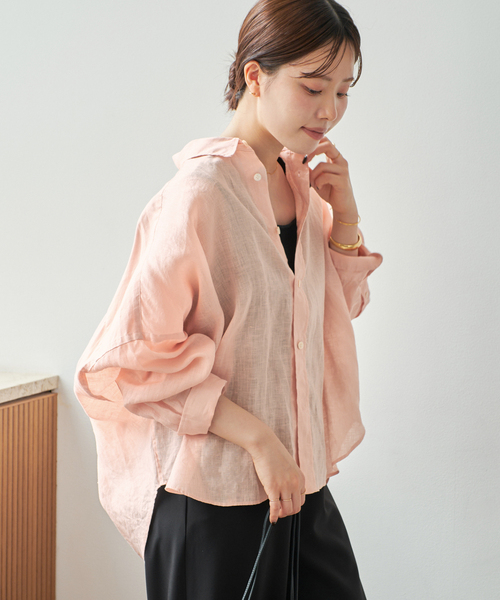 plage ブラウス シャツ Linen Short レディース : ZOZOTOWN