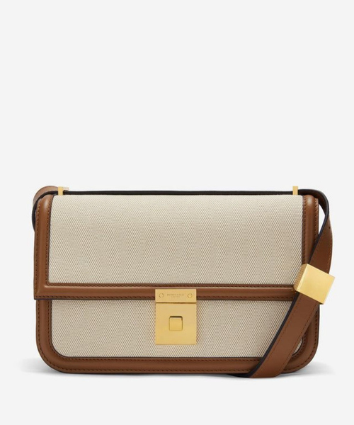 DEMELLIER デメリエー ベージュ レザーバック The New York | Tan Small Grain Ecru Stitching | DeMellier