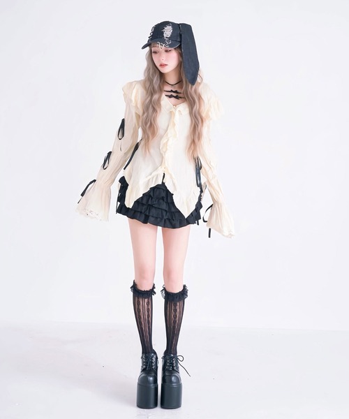 Diable baiser（ディアブルベーゼ） ブラウス シャツ レースアップ